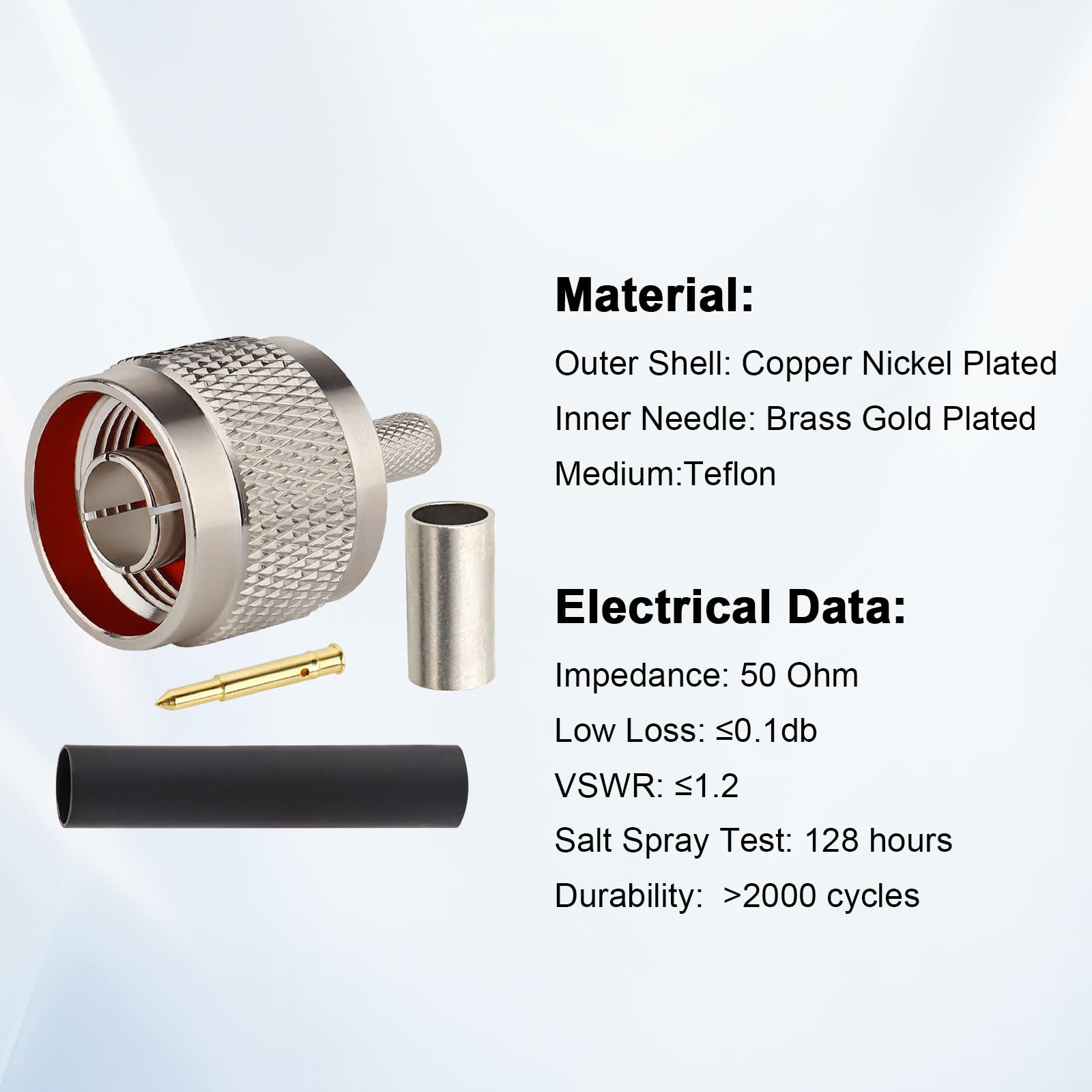 Amazon.com: RG58 N Male-Plug Crimp Connector 10PCS – Type N