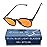 Sleep ZM Blue Light Blocking Glasses for Women + Men - Better Sleep + Anti Eye Strain Protection - Computer Screens & Gaming - Black Muse - 99% Night-time Amber Lens