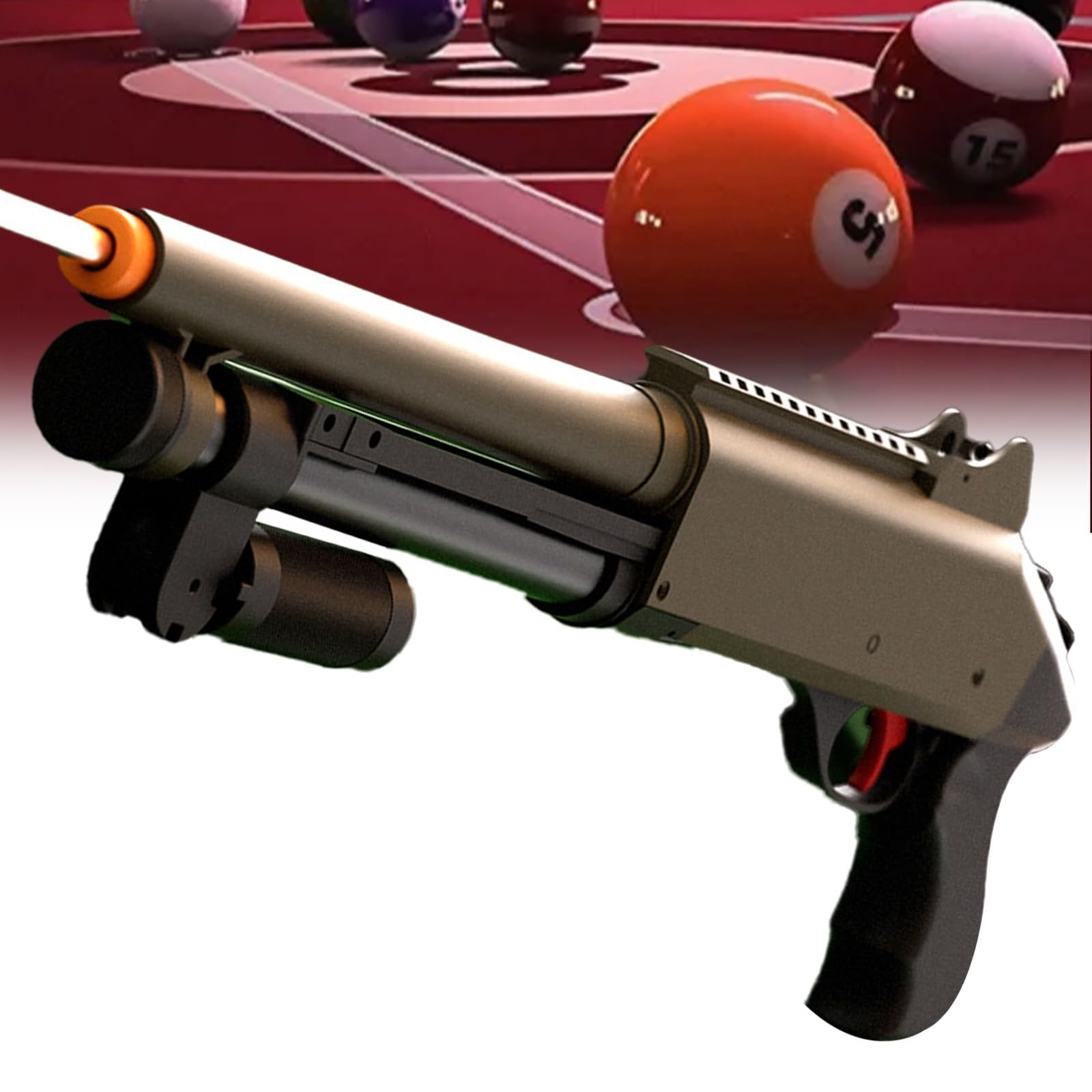Pool Stick Cue Gun, Billiard Cue Gun with Enhanced Accuracy, Pool Cue Gun for All Skill Levels