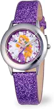 Disney Princess Kids' Stainless Steel Time Teacher Analog Quartz