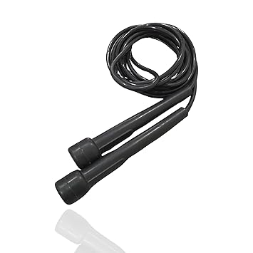 GymBrat Skipping Rope with Anti-Slip Handles, Black, Jump Rope for Exercise, Sports Fitness/Gym - image, photos