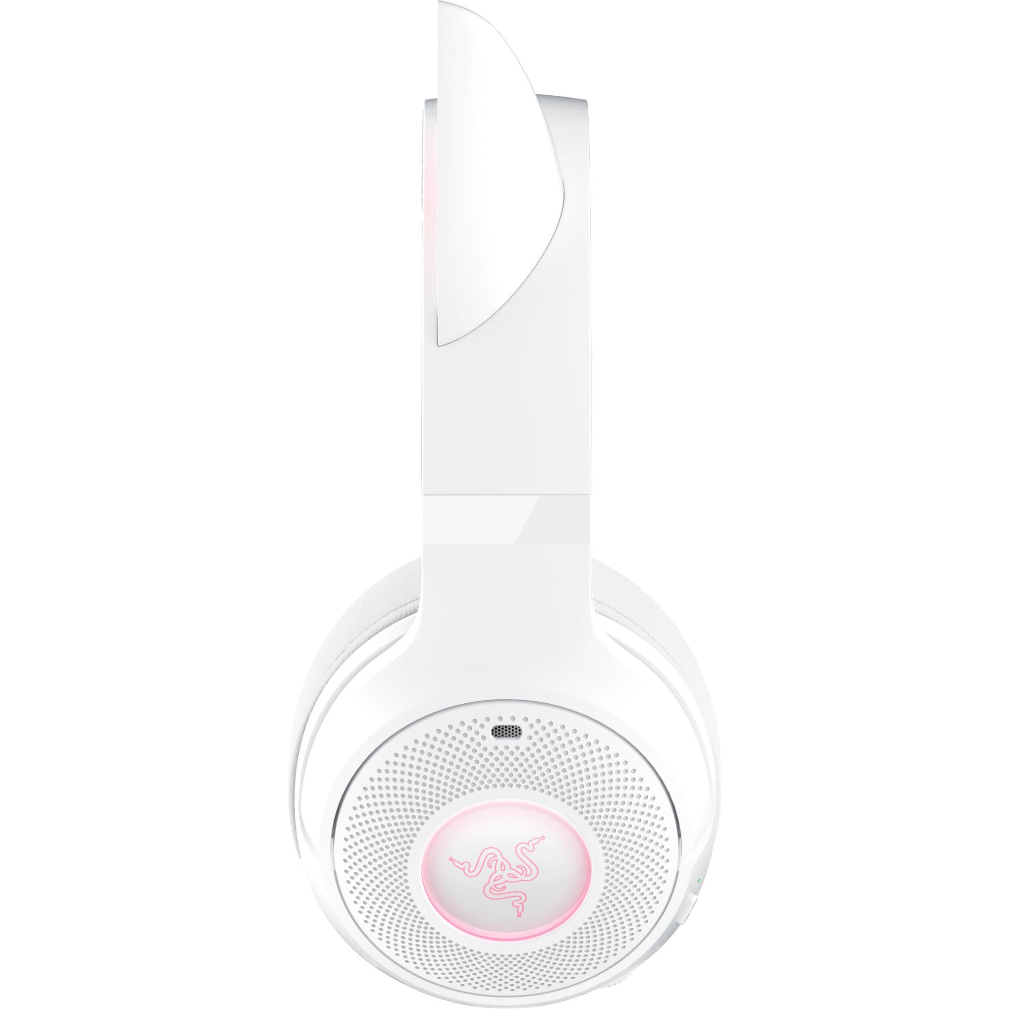 Razer Kraken Kitty V2 BT Casque sans Fil RGB : Oreilles et Oreillettes Chroma RGB Kitty - Pilotes Bluetooth 5,2-40 mm - Micros antibruit - Léger - Batterie de 40 Heures avec Charge de Type C - Blanc