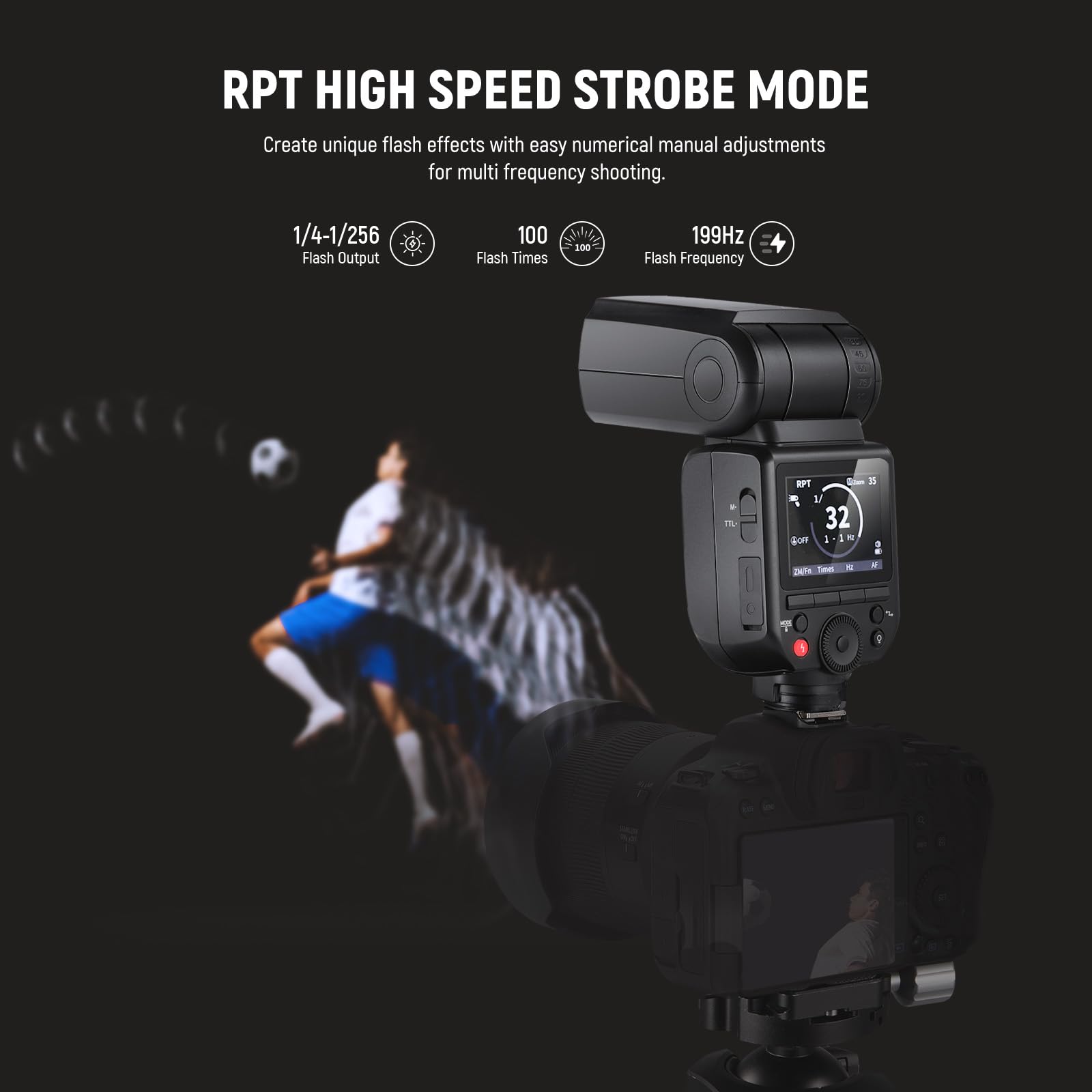NEEWER Z880-N Flash Speedlite i-TTL 2,4G 76Ws Compatibile Nikon HSS 1/8000s 7,2V 3000mAh 600 Flash