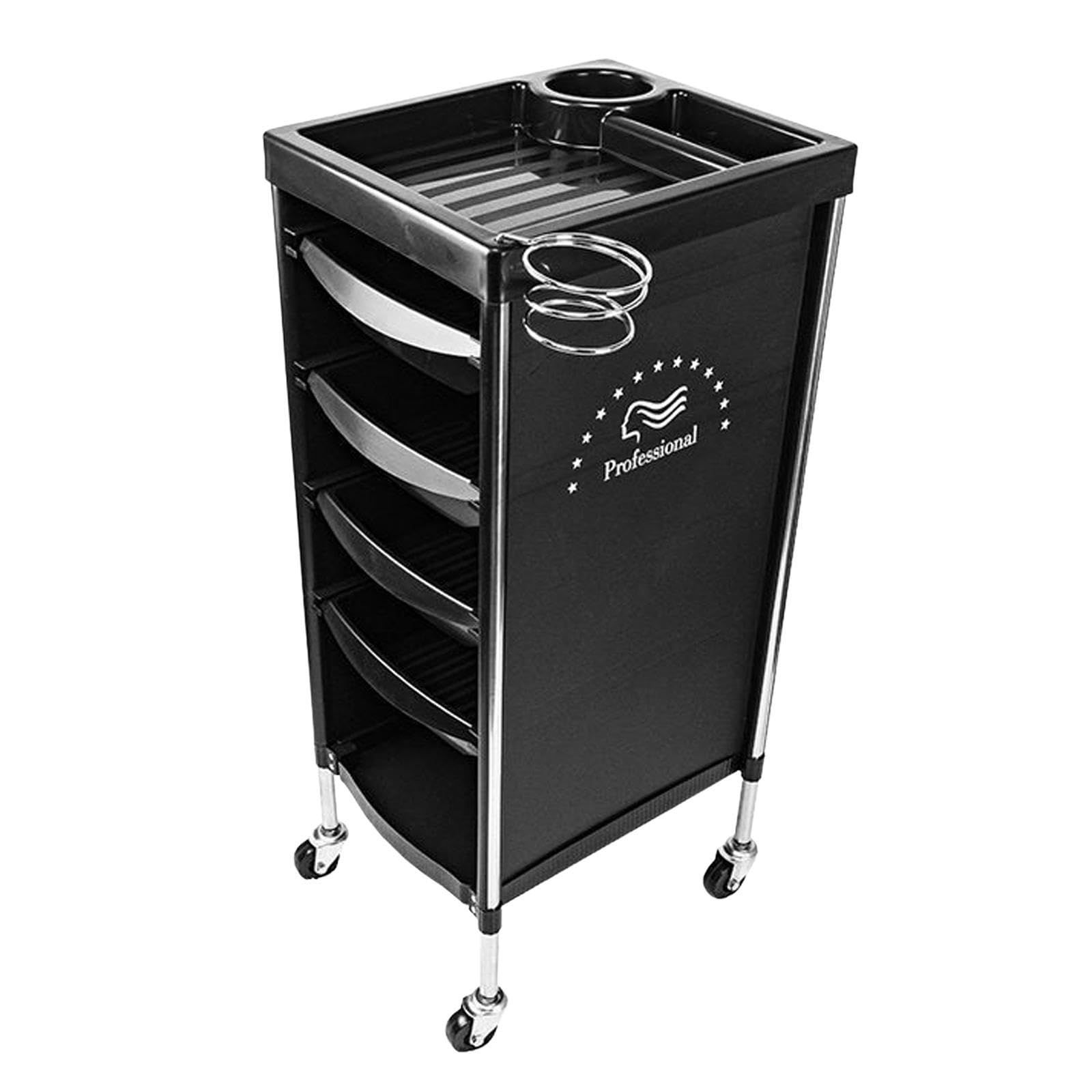 Zambuph Salon Rolling Cart Provides Large Storage Capacity And 360 Degree Wheel Mobility Compartmentalizing Hair Styling Equipment Home Kitchen Bathroom