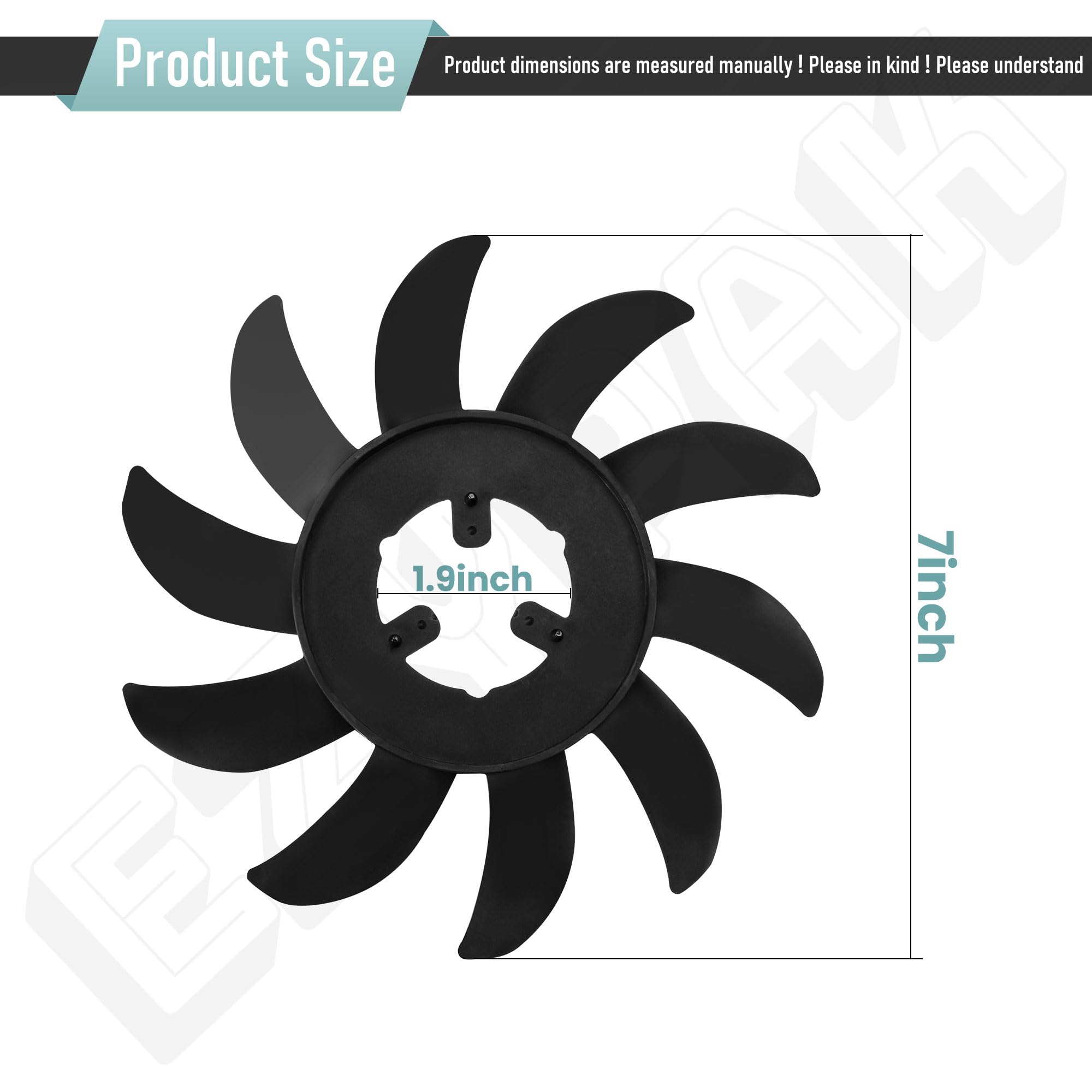 fen47★ Amazon.com: 53994 55217 Transmission 7” Fan (10 Blade) Compatible