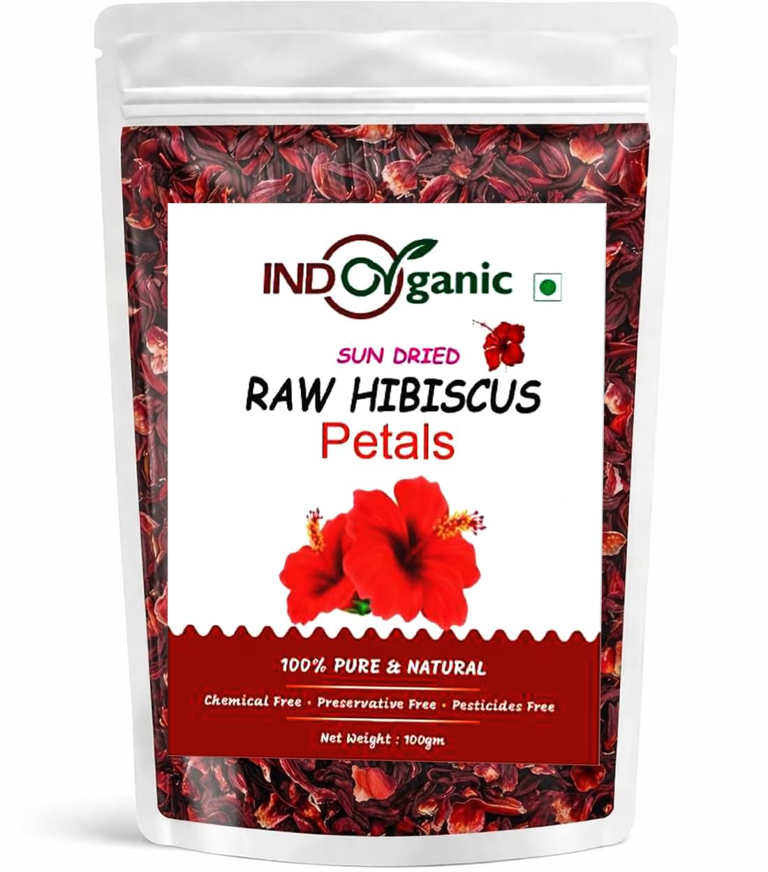 Dry Hibiscus Flower 100g Raw Flower Rosa-Sinensis for Hair Care & Face Pack | Gudhal Ka Phool for Hair Growth, Skin Care Pure Raw Form Conditioner, 100g-image-36