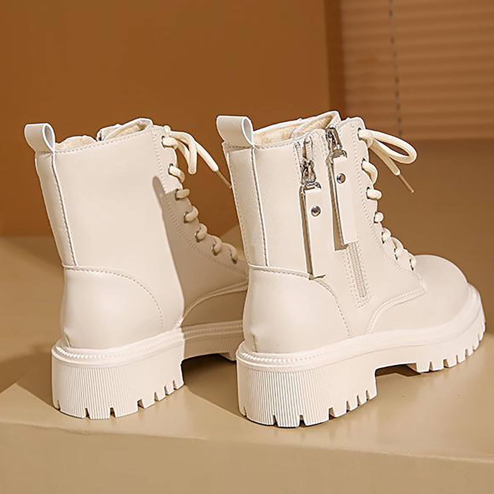 HOODUO Botas Trekking,Botas Cowboy de Mujer Comodos Moda Suela Antideslizante Botines Campera Botines Estilo Punk Trekking Zapatos Chunkyrayan Casual o de Fiesta