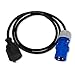 Produktbild REV Caravan Adapter, Schutzkontaktkupplung und CEE Stecker IP44. 1,5m 3500W, schwarz