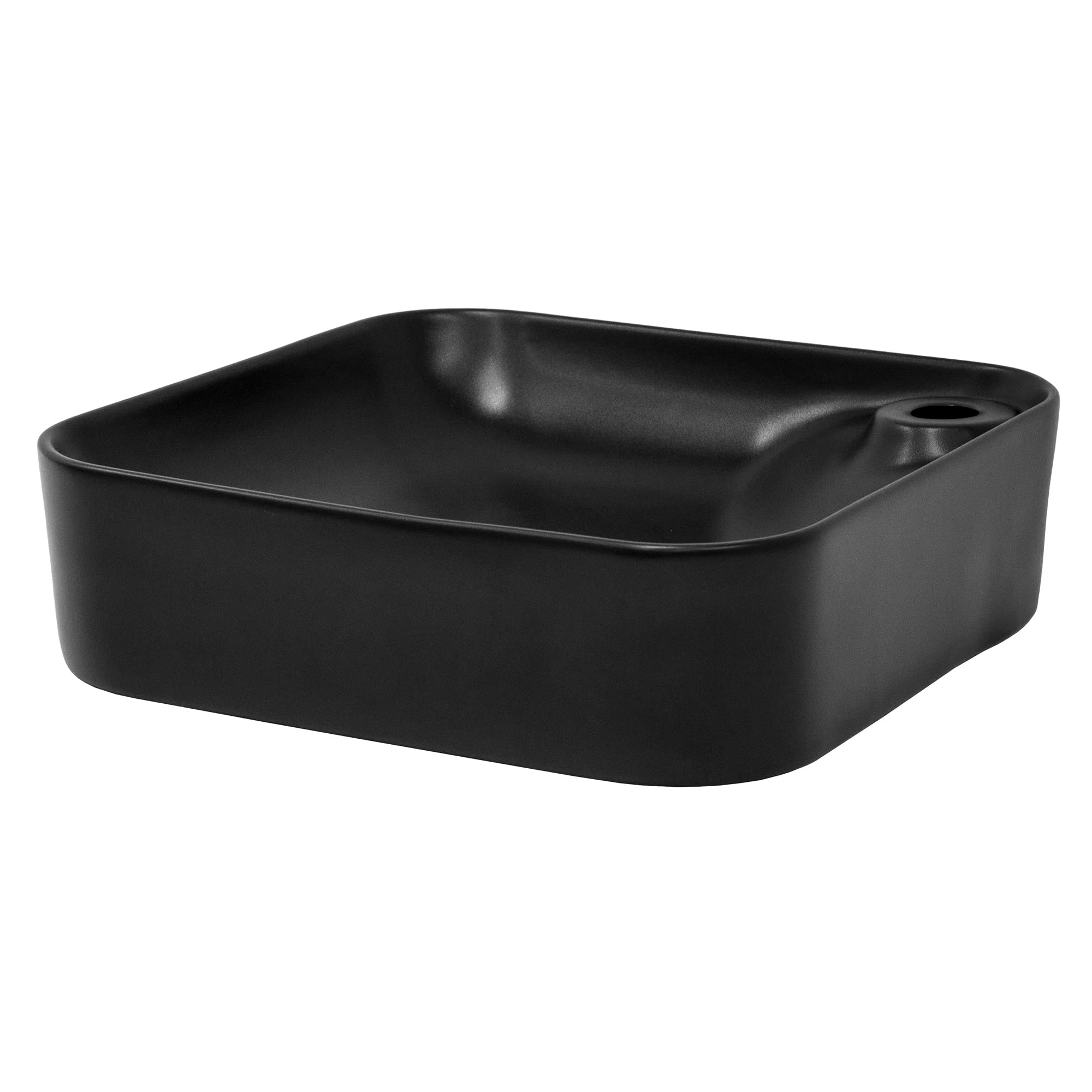 ML-Design Lavabo de Cerámica Negro Mate Redondo Ø 280 x 150 mm Con Agujero De Desagüe Lavamanos Moderno De Encimera Sobremesa De Superficie Pila Para Baño Aseo Fregadero Diseño Minimalista — view 27