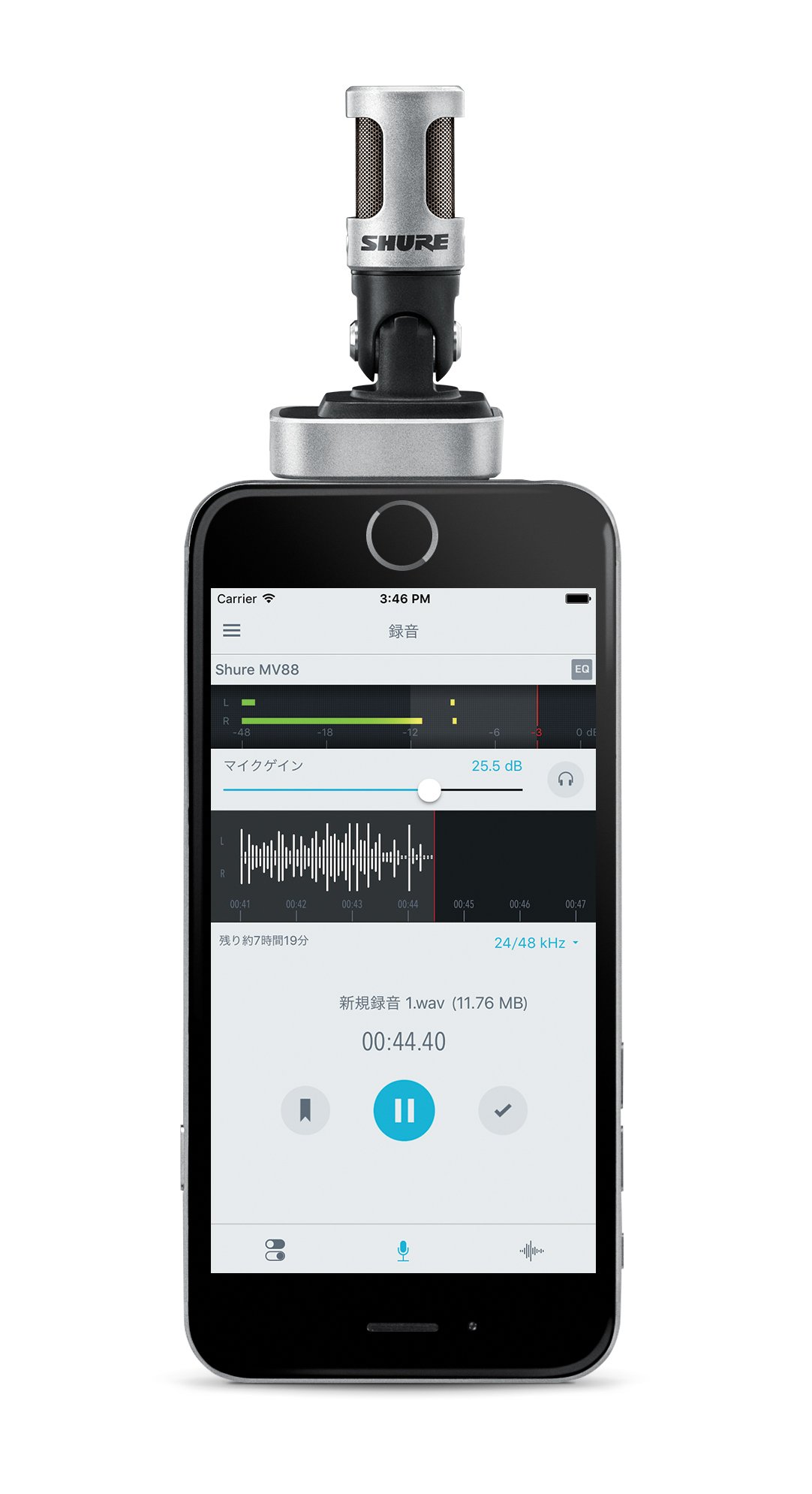 配信機器・PA機器・レコーディング機器 SHURE MV88 A-A Amazon | 【国内正規品】SHURE iPhone iPad用マイク MV88 MOTIV