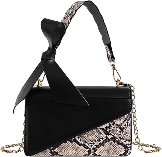 snakeskin chain bag