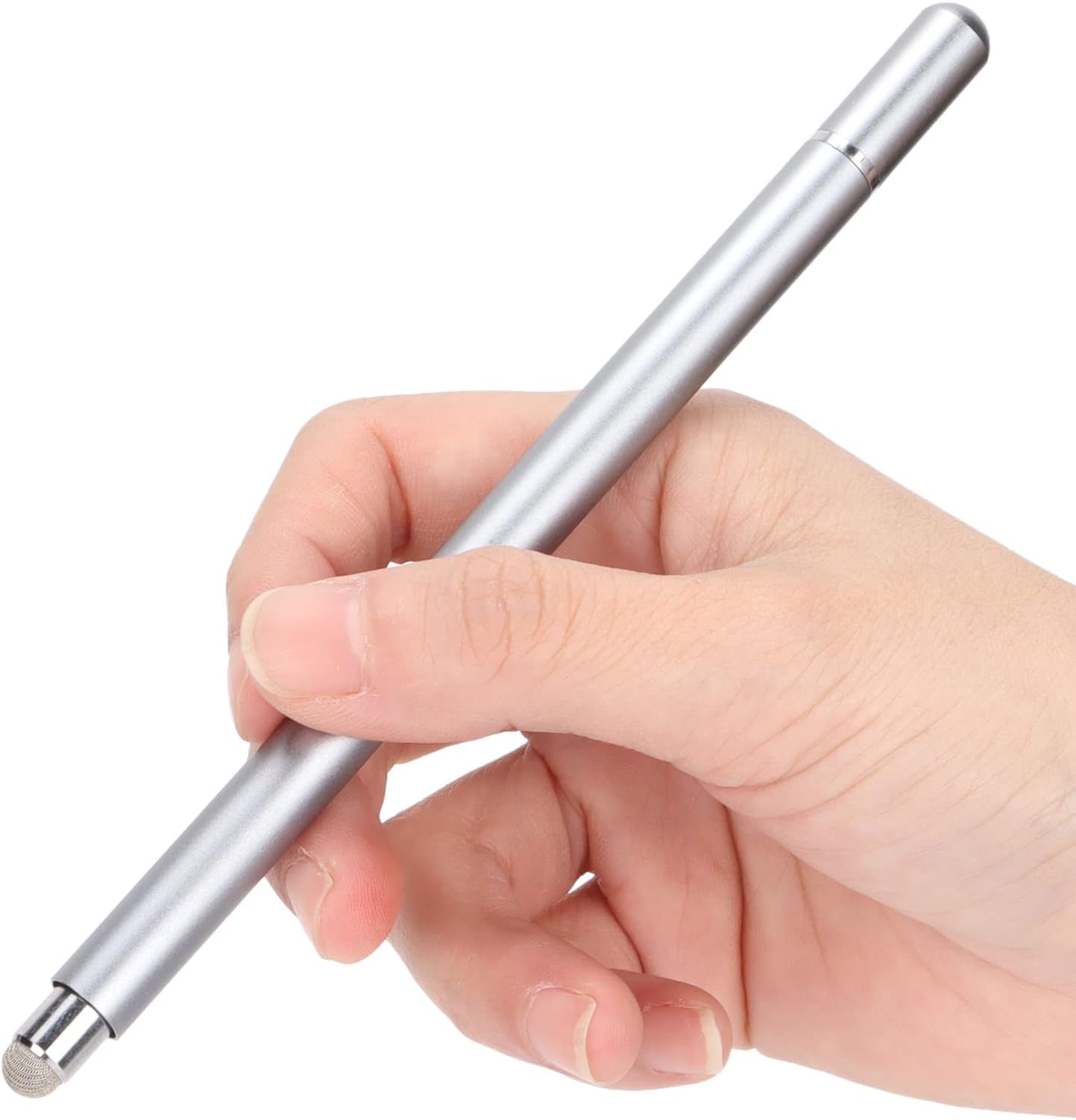 Stylus Pens,2 in 1 Accurate Control Aluminium Alloy High Durability Smart Touch Pen for Tablet Phone Notebooks Touch Screen Computers(grey)