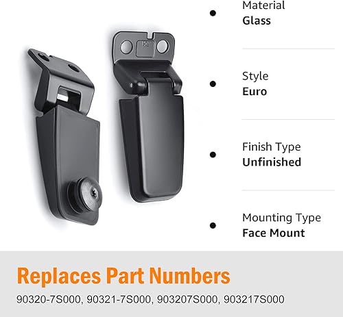 Miniatura 4 de Kits de bisagras de vidrio para puerta trasera para portón trasero compatibles con Nissian Armada 2005-2015, Infiniti QX56 2004-2010, Nissan