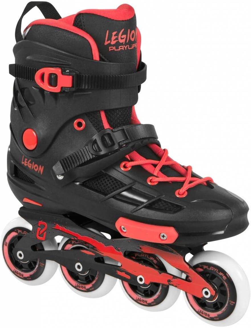 Playlife Legion Free Skating Inline Skates Black/Red (Black/Red)