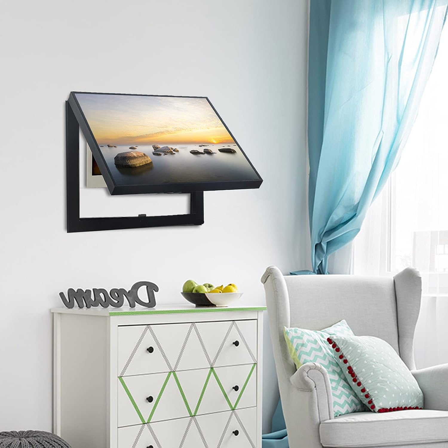 Wall Mounted Electrical Panel Cover, Modern Decorative Electric Box Cover Creative Removable Electric Meter Box Simple Cover 50 X 40Cm,D (D) (E) (D)