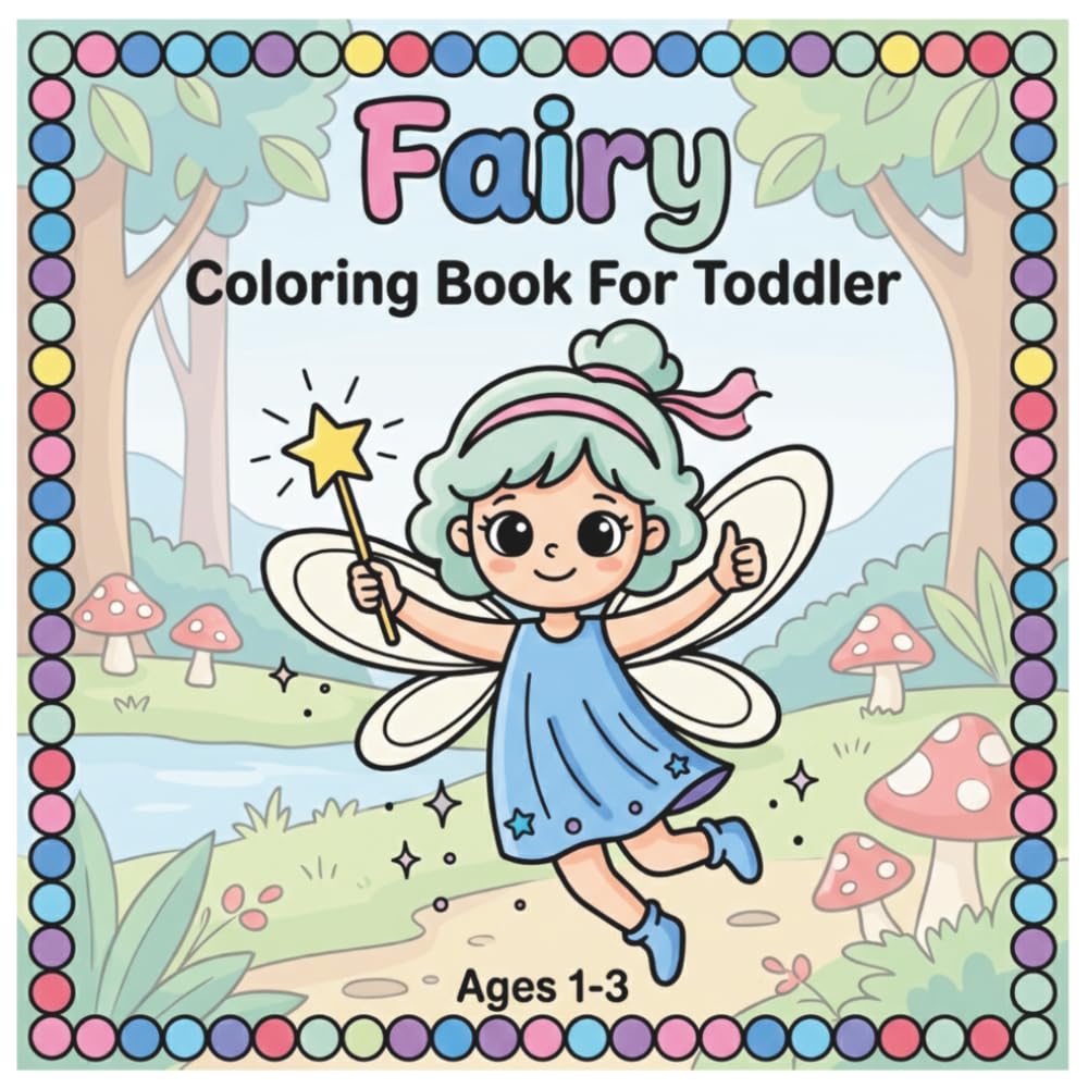 Fairy Coloring Book For Toddler: Cute & Easy Coloring Book For Toddlers Ages 1-3 | Cute Fairy Coloring Book | Coloring Pages For Toddlers 1-3 | Bold Line Coloring Book (Toddler Coloring Books)