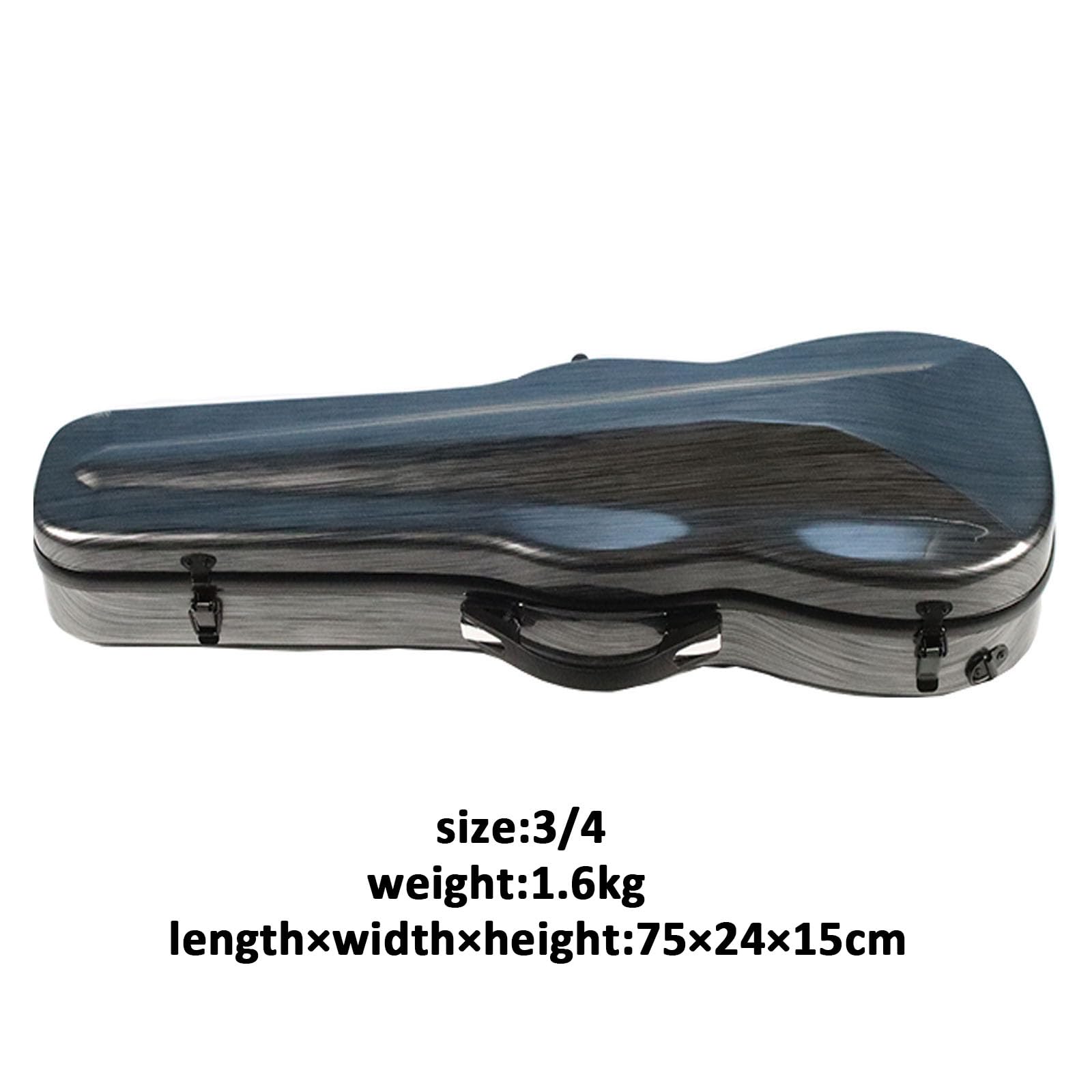 Custodia for violino, zaino leggero con stile spazzolato - Fibra di carbonio, adatto for violini da 1/2 a 4/4, più modelli disponibili(Black,3/4)