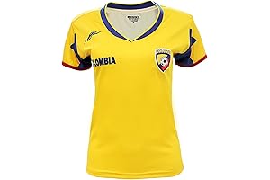 Arza Sports Women's Colombia 2018 World Cup Soccer Jersey - Official Home Football Fans Shirt