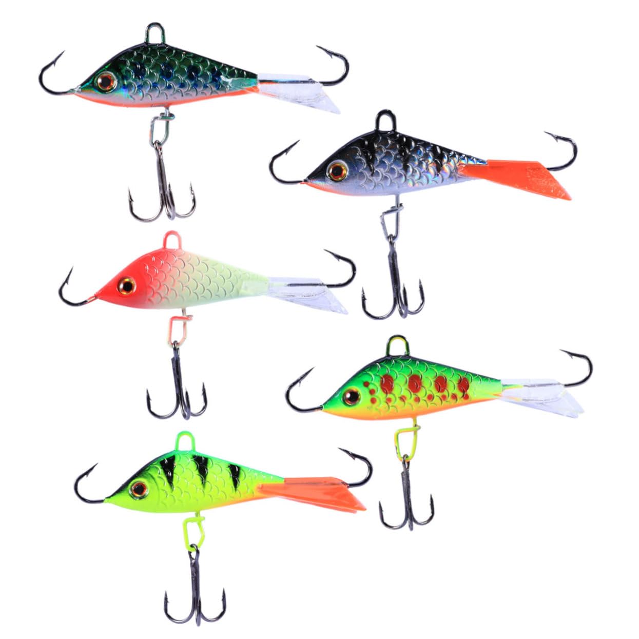 Mipcase 3 Set Di Esche Da Pesca Per Spigole 50 Mm 7 5 G Esche Artificiali Aspetto Realistico Esca in Metallo Duro Per Spigole E Lucci 5 Pz * 3