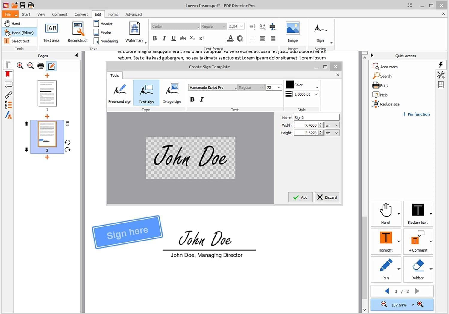 PDF Director 3 PLUS - Edit, Convert, Redact, Protect PDFs, Fill Forms for Win 11, 10, 8.1, 7