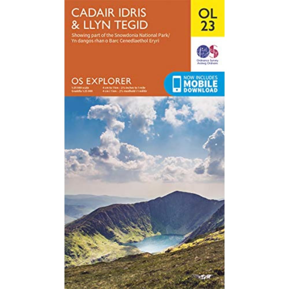 Cadair Idris & Llyn Tegid Map | Snowdonia National Park | Ordnance Survey | OS Explorer Map OL23 | Wales | Walks | Hiking | Maps | Adventure