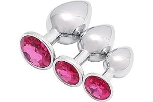 Akstore 3 Piece Luxury Jewelry Design Fetish Stainless Steel Anal Butt Plug...
