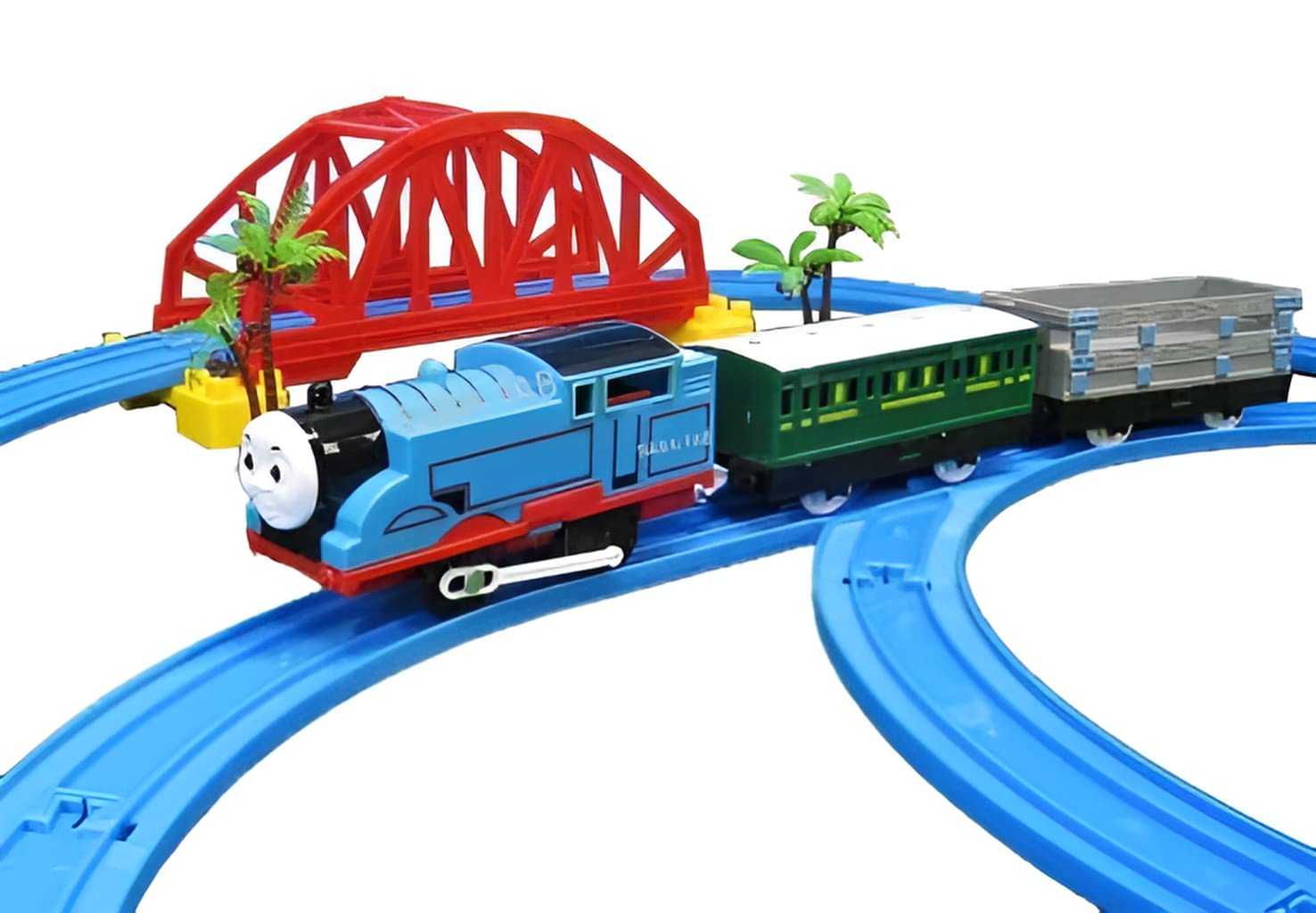 P PAYTAG Kids Kids Toy Train Battery Operated Adventure Train Set with Light & Sound, Over-Bridge & Tunnel Cave and Tracks (Big Thomas Train) (Big Thomas) (B0CX4QWV34) Amazon Price History, Amazon Price Tracker