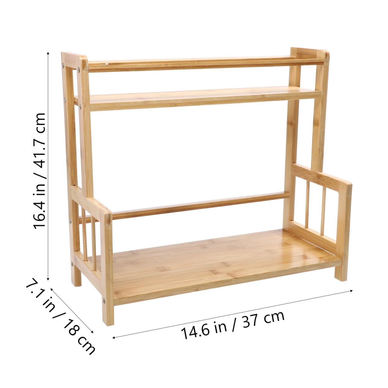 Ciieeo Étagère de Rangement à 2 Niveaux en Bambou pour Épices