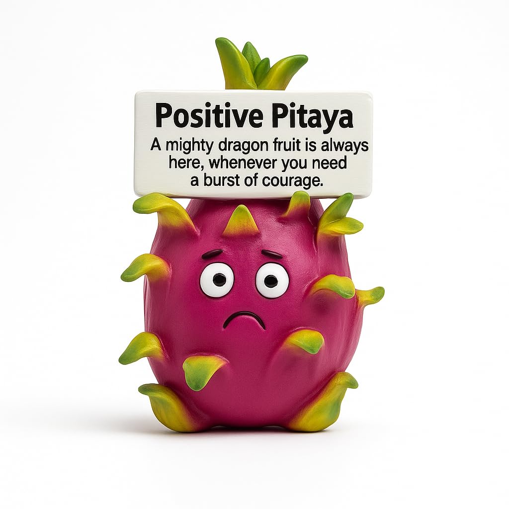 Figurine de pitaya positive en résine : le cadeau d'encouragement idéal pour bureau
