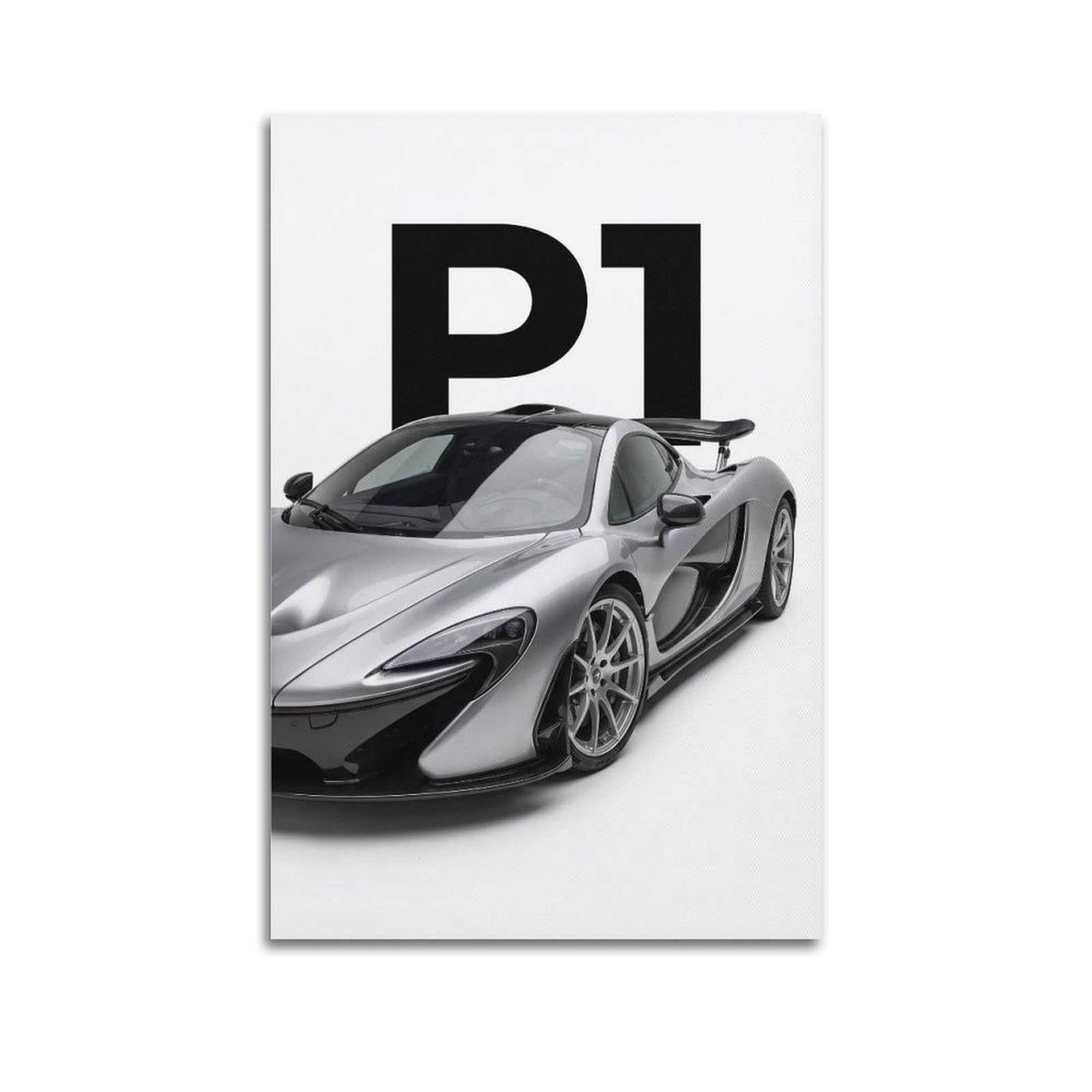 OKAHYS V8 Engine Sport Car P1 Supercar Racing Poster Modern Decorative Canvas Prints - Ideal Wall Art for Family, Man Cave, Game Room, Boys & Girls Bedroom 20x30inch(50x75cm)