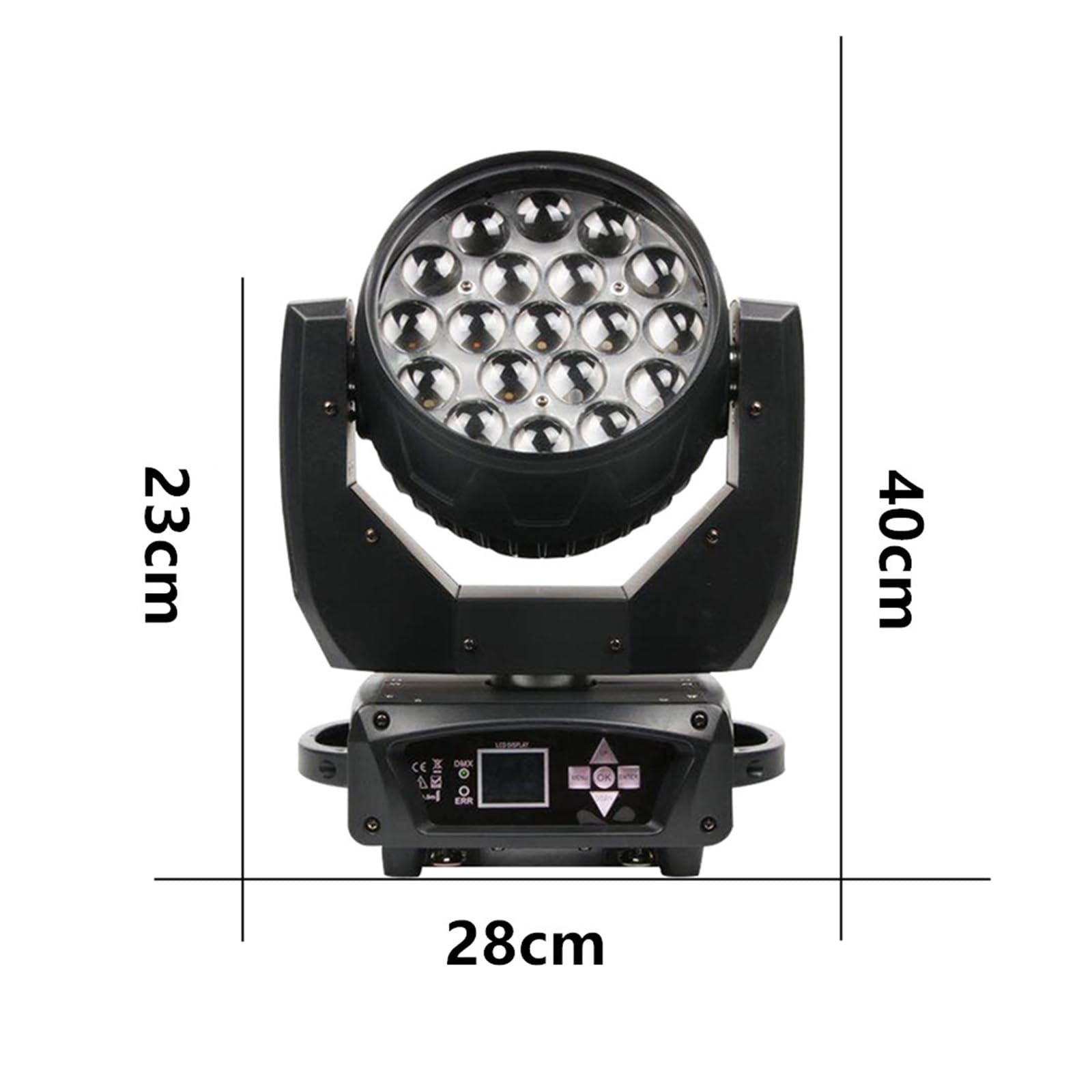 Światła imprezowe LED Beam+Wash 19x15W RGBW Zoom Oświetlenie Do Profesjonalnych Występów Scenicznych Bary Imprezy Kluby Nocne DJ&Disco(Upgrade)