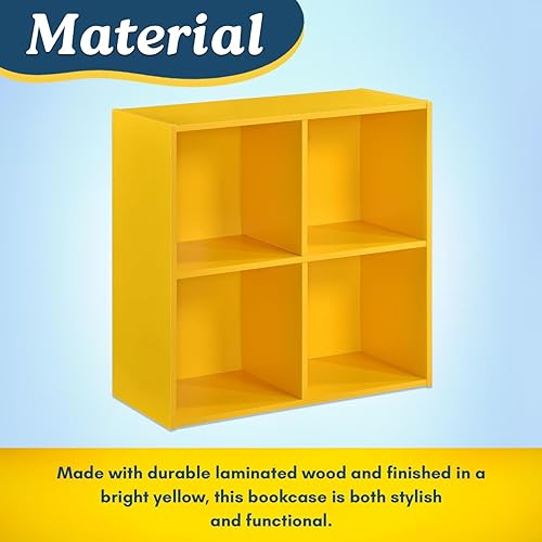 Miniatura 107 de Kings Brand Furniture - Katelyn - Estantería abierta de 4 cubos, organizador de almacenamiento de juguetes para niños (verde)