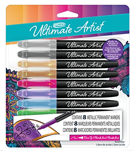 RoseArt Ultimate Artist Metallic Permanent Markers (8 Count)