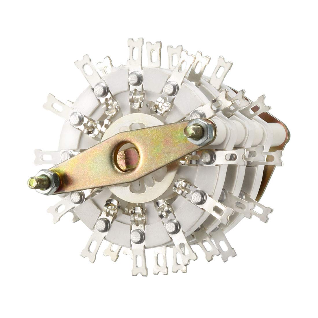 Uxcell 6P5T Rotary Switch - 6 Pole 5 Position 3 Deck Band Selector With Knob, 36 Pins, 6mm Shaft