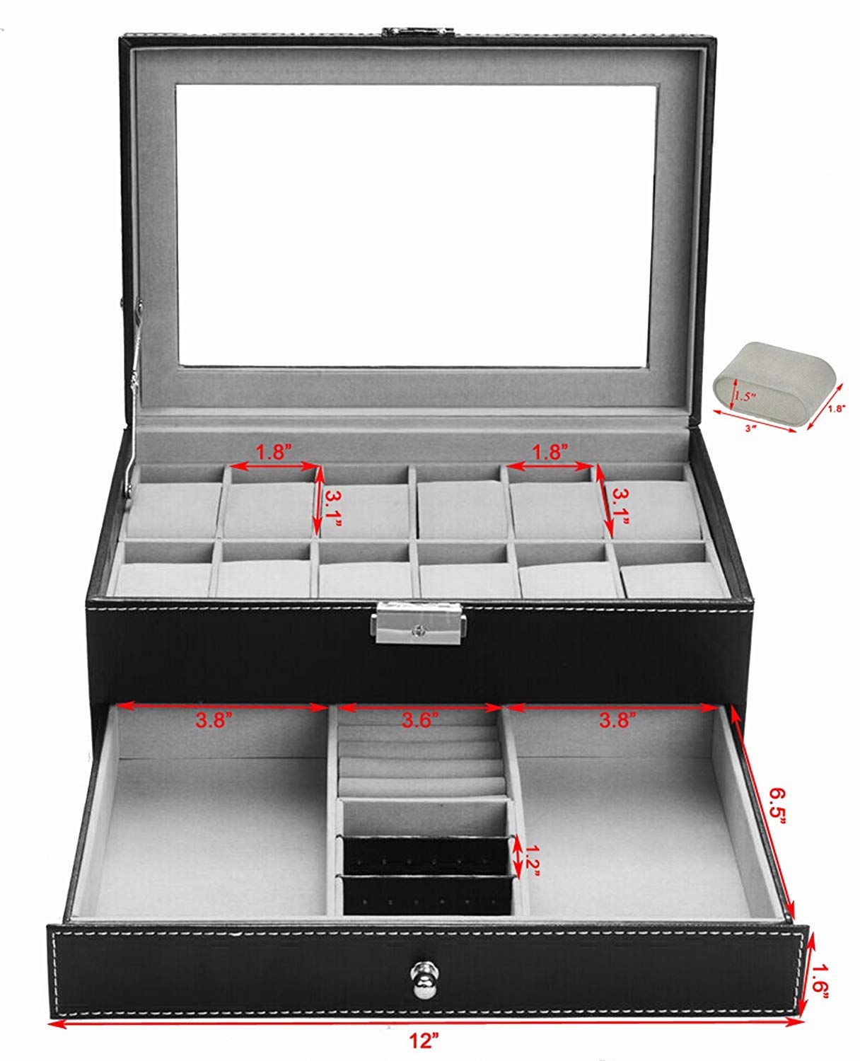 Autoark Coffret de rangement pour montres