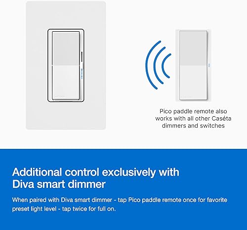 Miniatura 5 de Lutron Pico Paddle Remote para control de encendidoapagado  para interruptores y atenuadores inteligentes Caséta  PJ2-P2B-GWH  Blanco