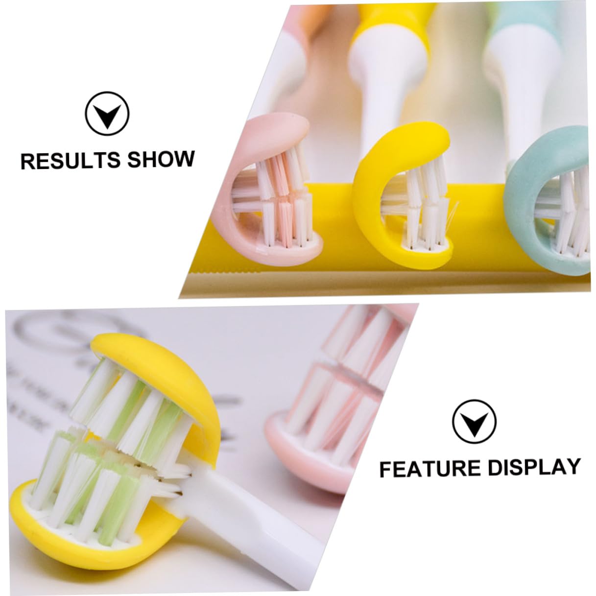 MAGICLULU Spazzolino da Denti a 3 Lati Manuale per Adulti Setole Morbide, Pulizia Orale Completa, Ergonomico, per Uso Domestico, Viaggio, Ospedale e Hotel, Testina Flessibile Gialla