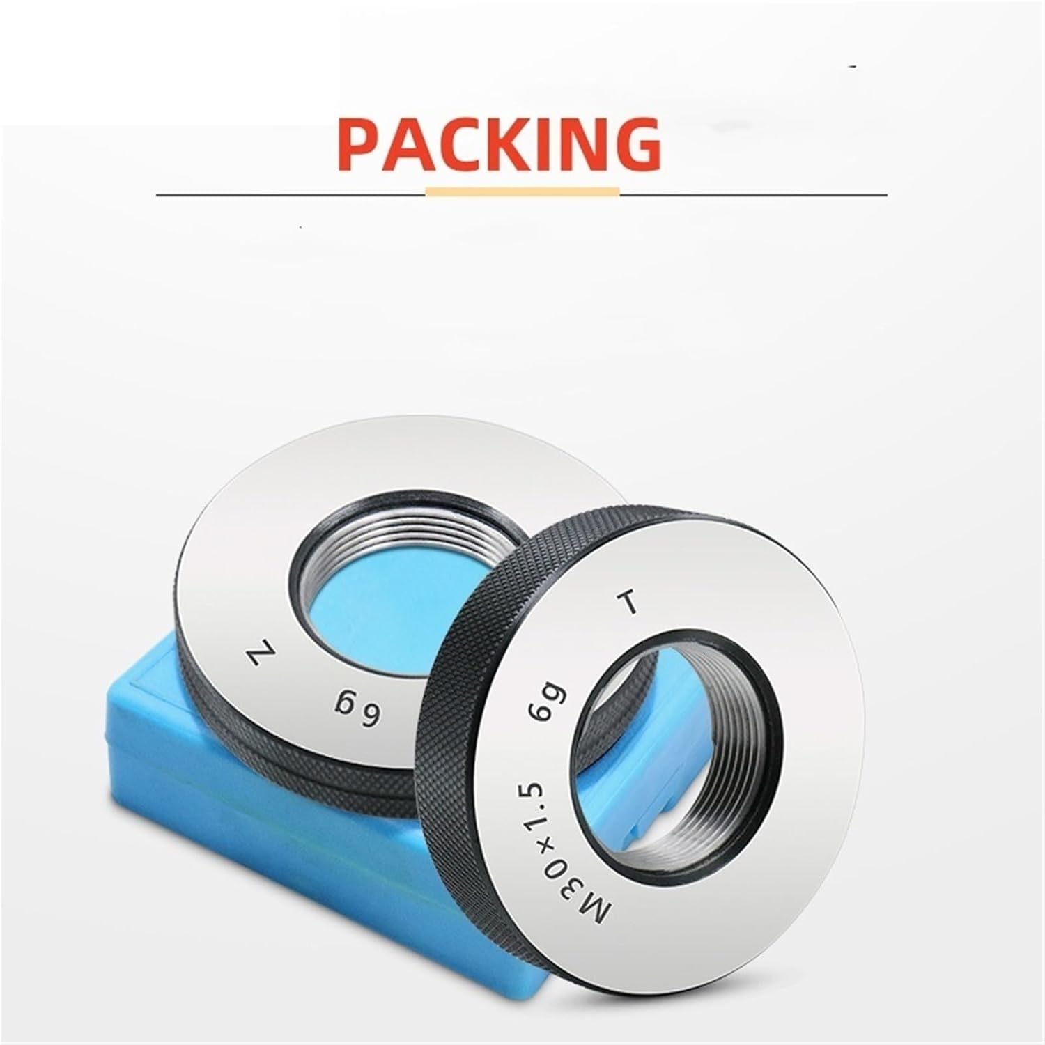 1SET(1*GO+1*NOGO)6g Non-Standard Metric Fine Tooth Thread Ring Gauge Accuracy Measure Tool M35M36M37M38M39M40M41-M49 Right Hand(M47-6g T Z,X 3)