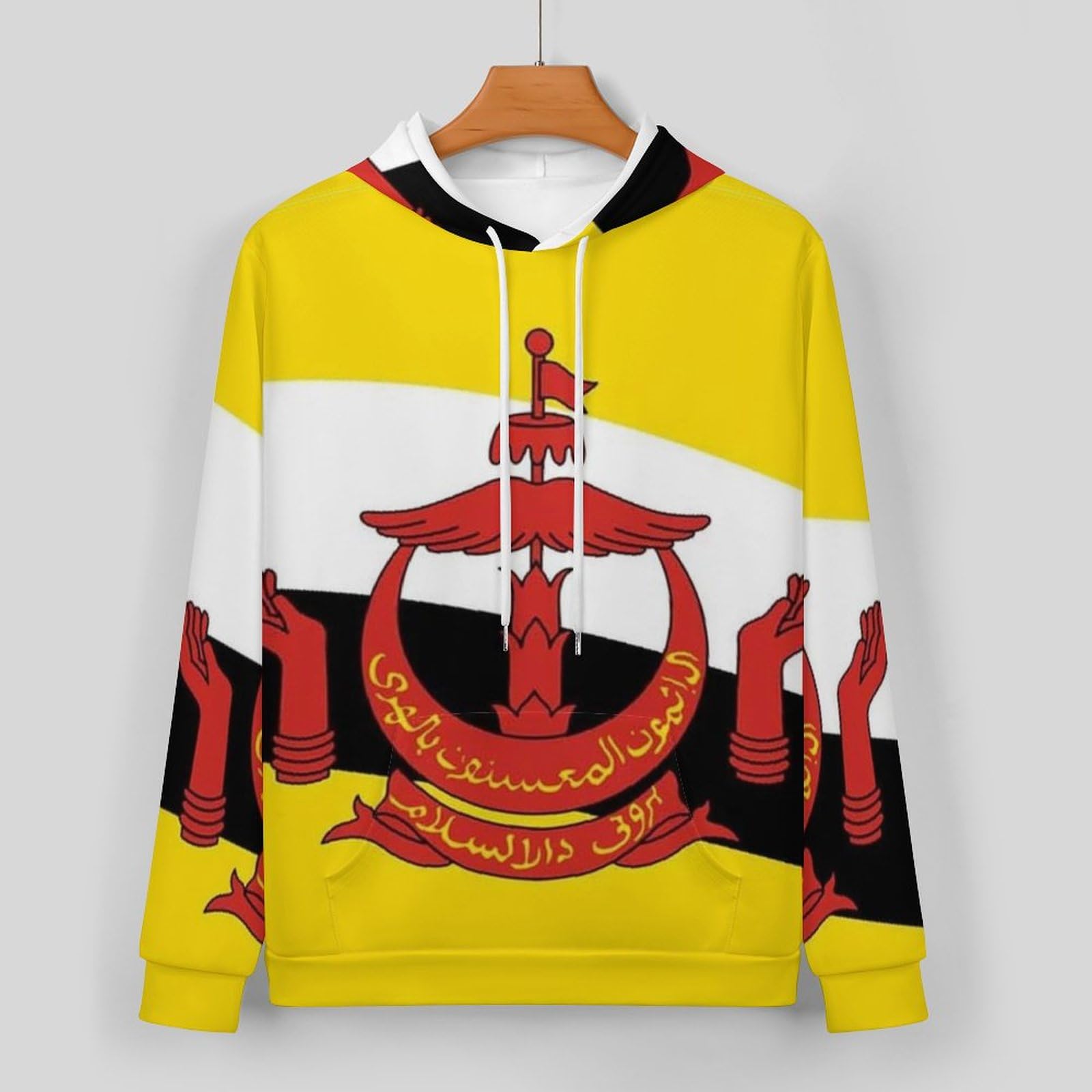Tute Da Uomo E Da Donna Set Da 2 Pezzi Felpa Con Cappuccio E Pantaloni Della Tuta Set Da Jogging Abbigliamento Sportivo Da Donna Con Bandiera Del Brunei Stampata Set Da Salotto Taglie Forti
