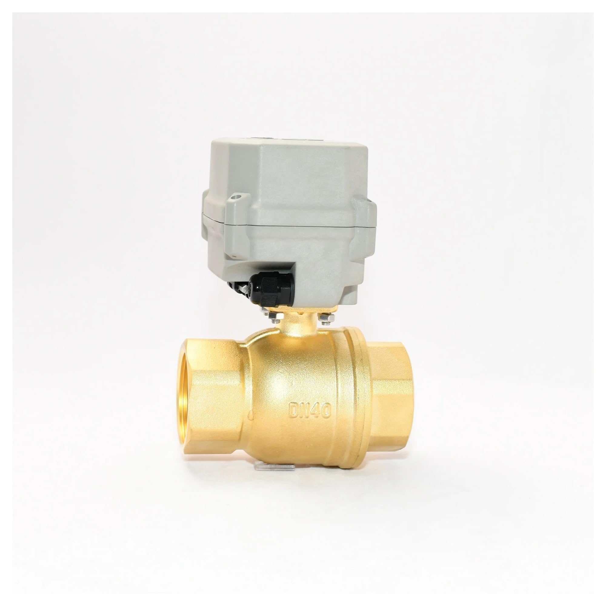 HKYPCOKVK A150 Series 2 Way DN40 1-1/2'' 220VAC Brass Electric Motorized Water Ball Valve with Manual Override