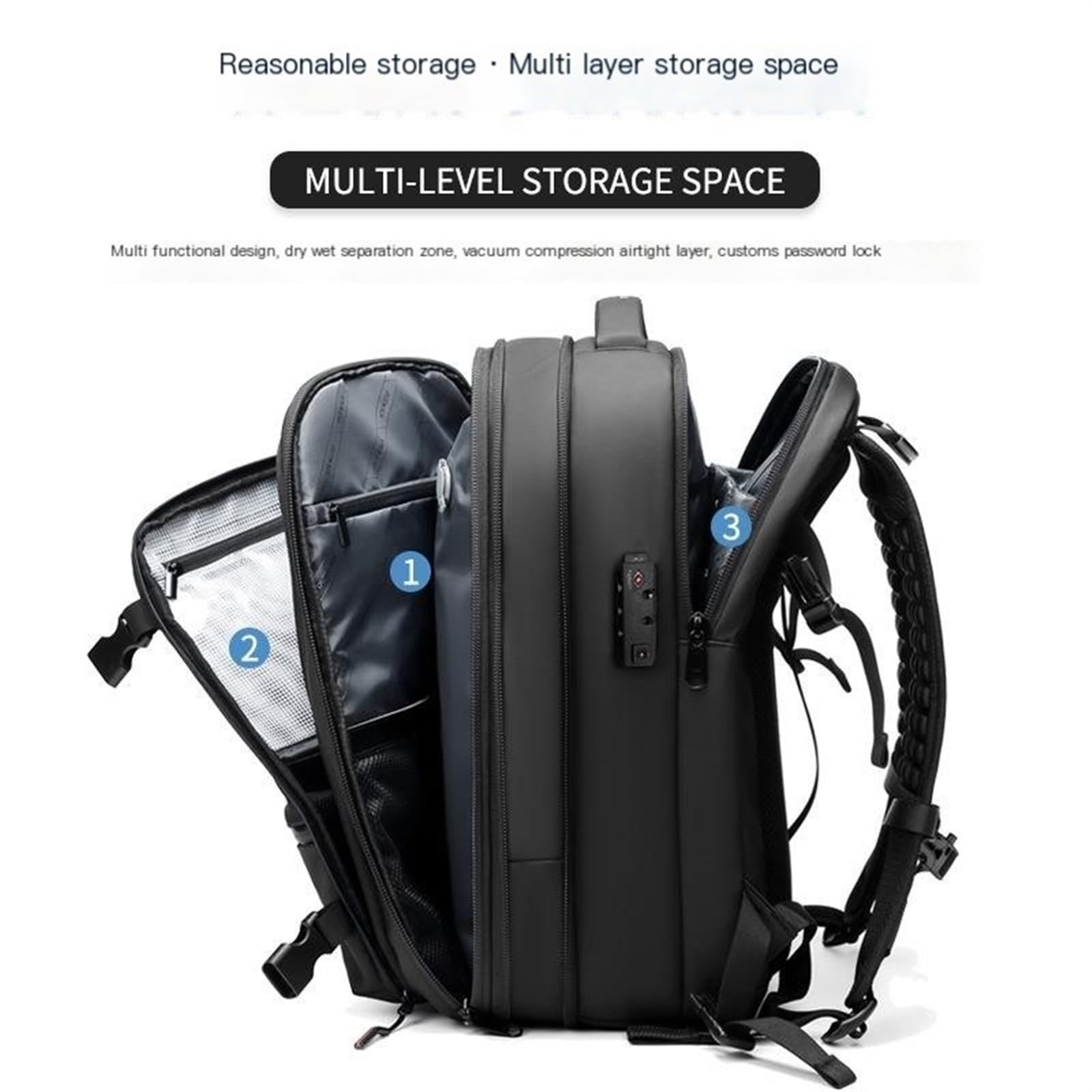Amazon.co.jp: Vacpackバックパック、圧縮バックパック、真空圧縮機能