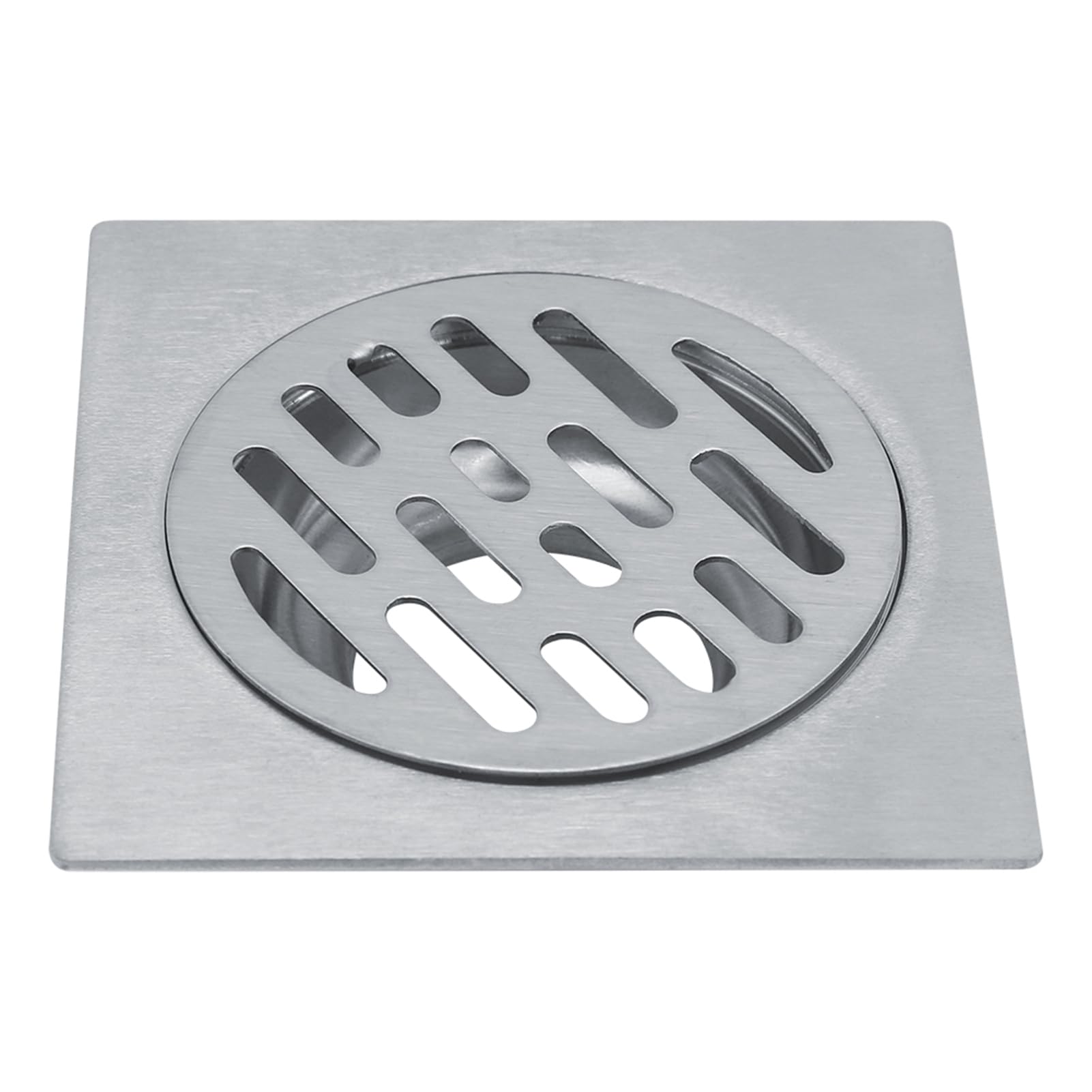 304 Stainless Steel Square Shower Floor Drain, 10.16 cm, with Removable Strainer for Bathroom Kitchen, Toilet, Odour Proof