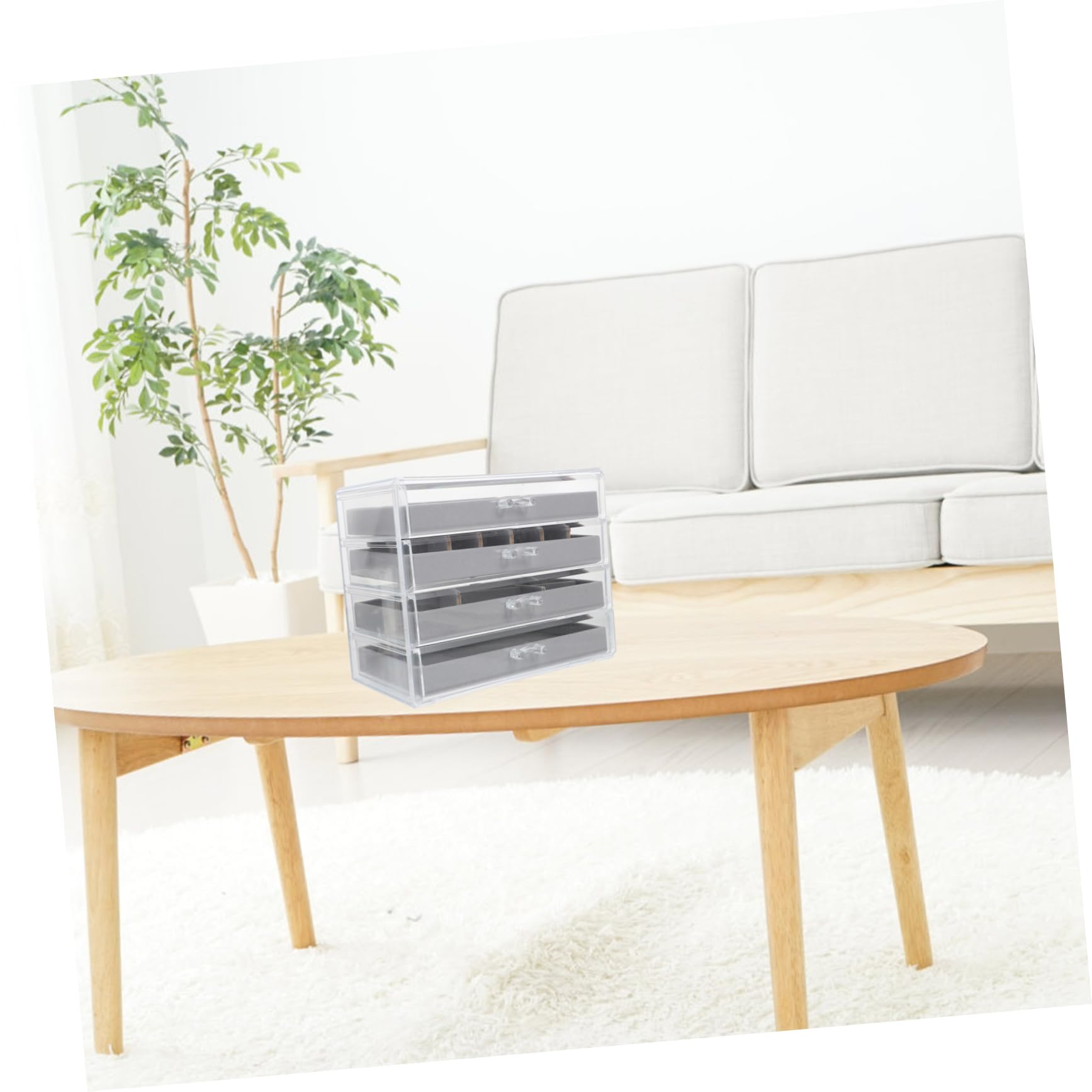 Organizer Cosmetici da Scrivania Multi-livello in Ps Cassetto