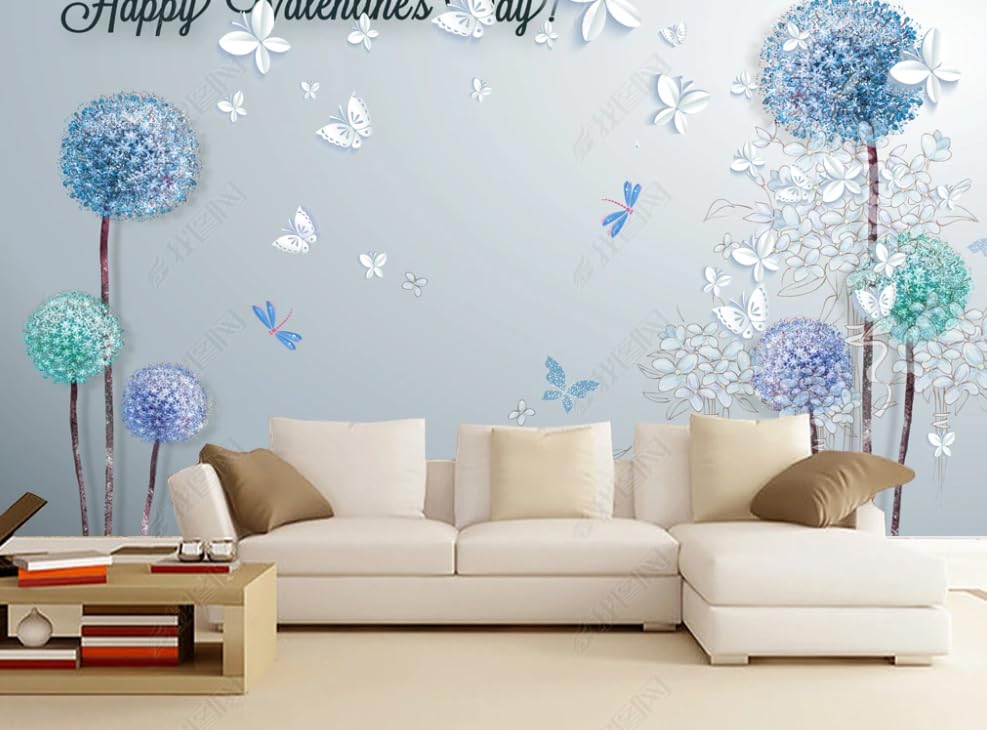 Papier peint intissé pissenlit pour salon moderne et chambre romantique