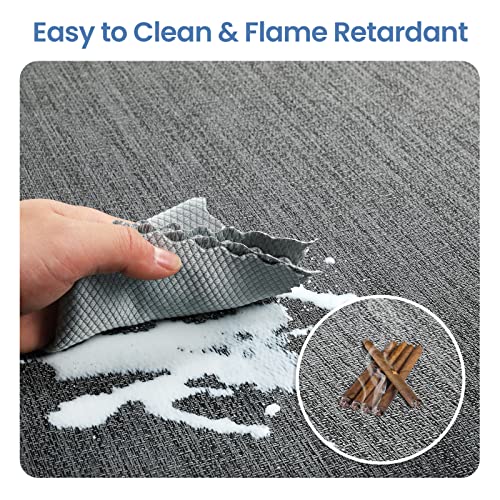 Image of Chair Mat for Hardwood Floor, 36 inch x 48 inch Heavy Duty Office Chair Mat for Rolling Chairs, Anti Slip, Computer Chair Desk Mat, Floor Protector for Home Office, Graphite Texture