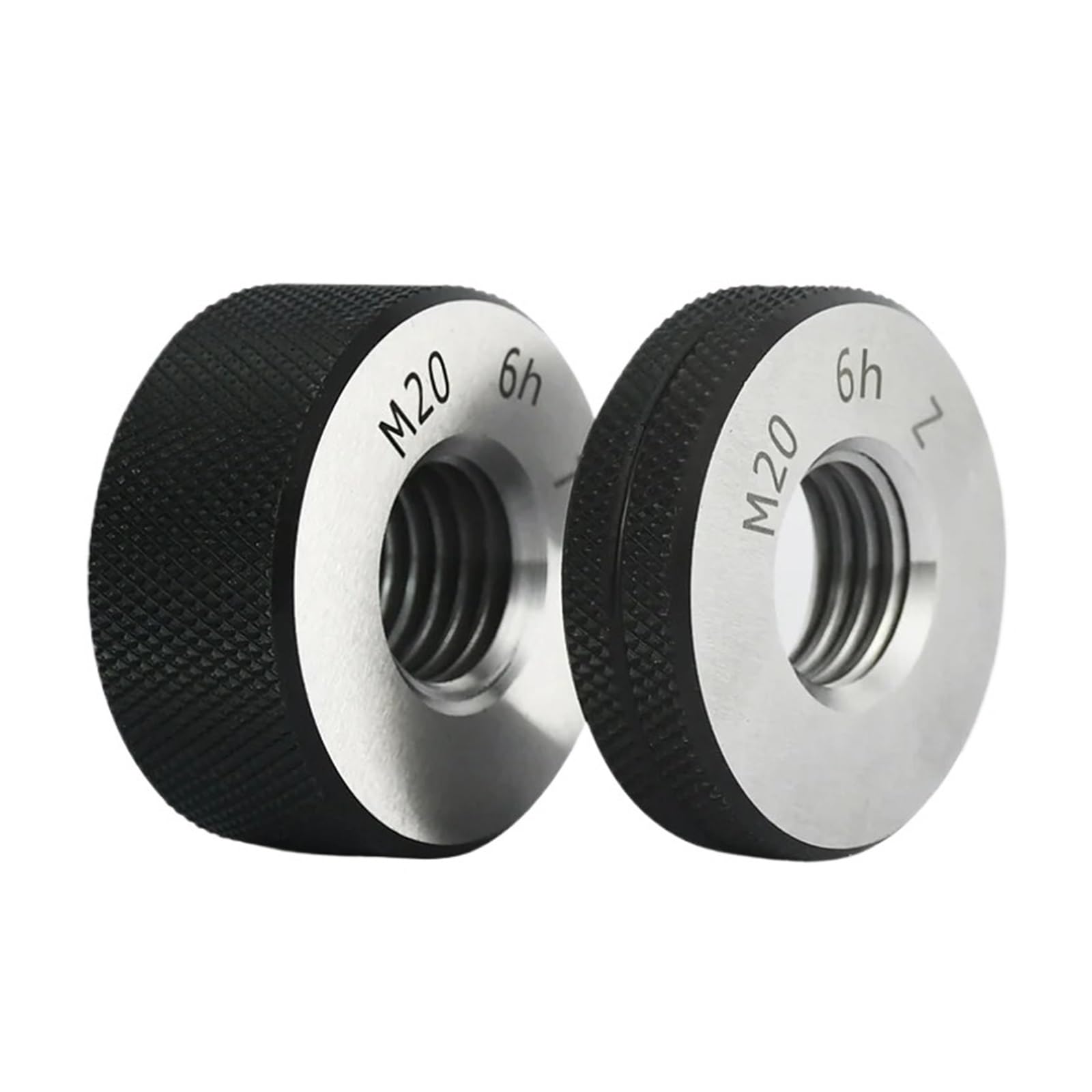 Jauge à anneaux filetés 1 jeu (1 x GO + 1 x NOGO) Bague de mesure à filetage fin métrique non standard 5h M18M20(M20X1.5-5h)