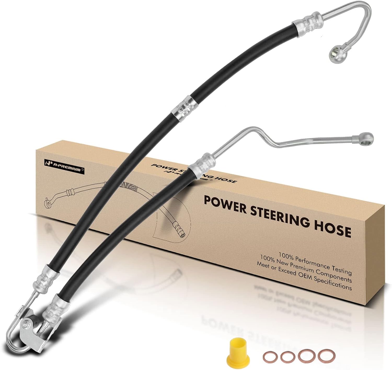 A-Premium Power Steering Pressure Hose Line Assembly Compatible with BMW 323i 2006-2011, 325i 2007-2012, 328i 2007-2013, 328i xDrive 2009, 330i 2006, 128i 2008-2013, 228i 2014, Pump To Rack/Gear