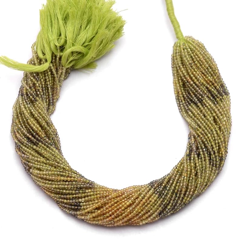 Saphir jaune vert AAA+ perles rondelles à facettes 2mm 2.5mm pour joaillerie brin 13 pouces