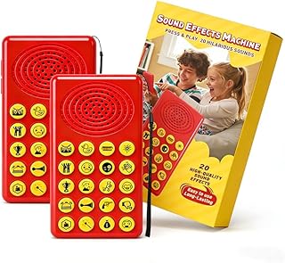 Sound Effects Machine, 2 Pack- Volume Adjustable Prank Noise Maker with Pre-Installed Batteries,20 Hilarious Pocket Gag Sounds Toys for 6-13 Year Old Boys Teens, White Elephant Gift Exchange Gadgets