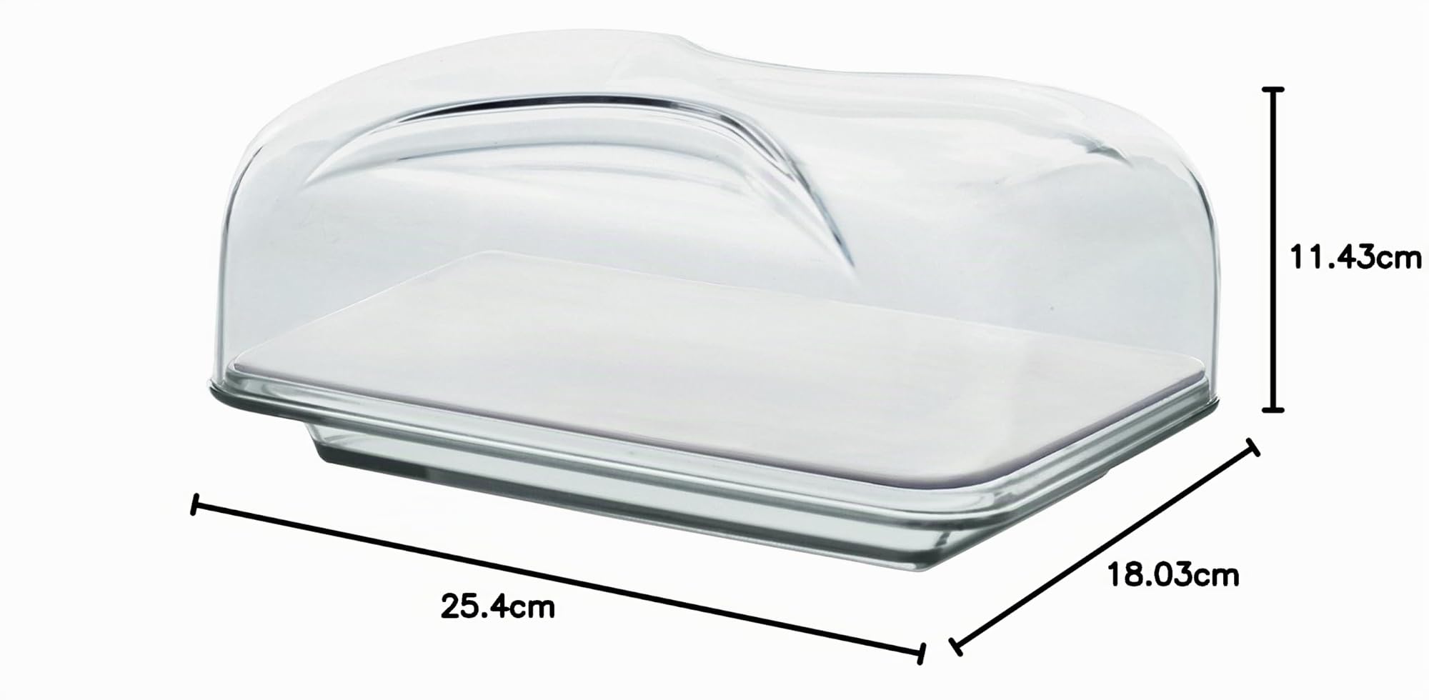 Guzzini, Cloche À Fromage Rectangulaire Gocce, 25,5 x 18 x h11,5 cm